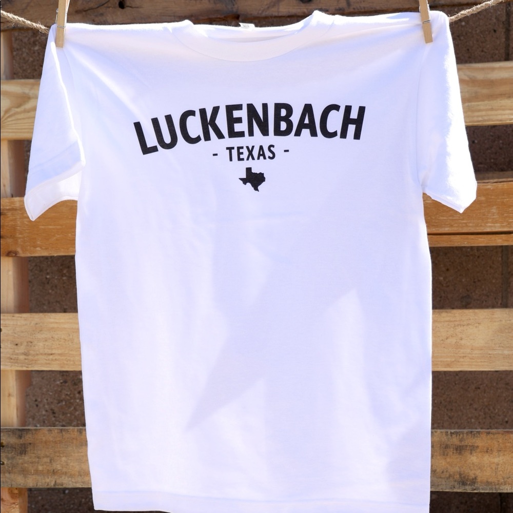 Luckenbach Texas White Teeshirt